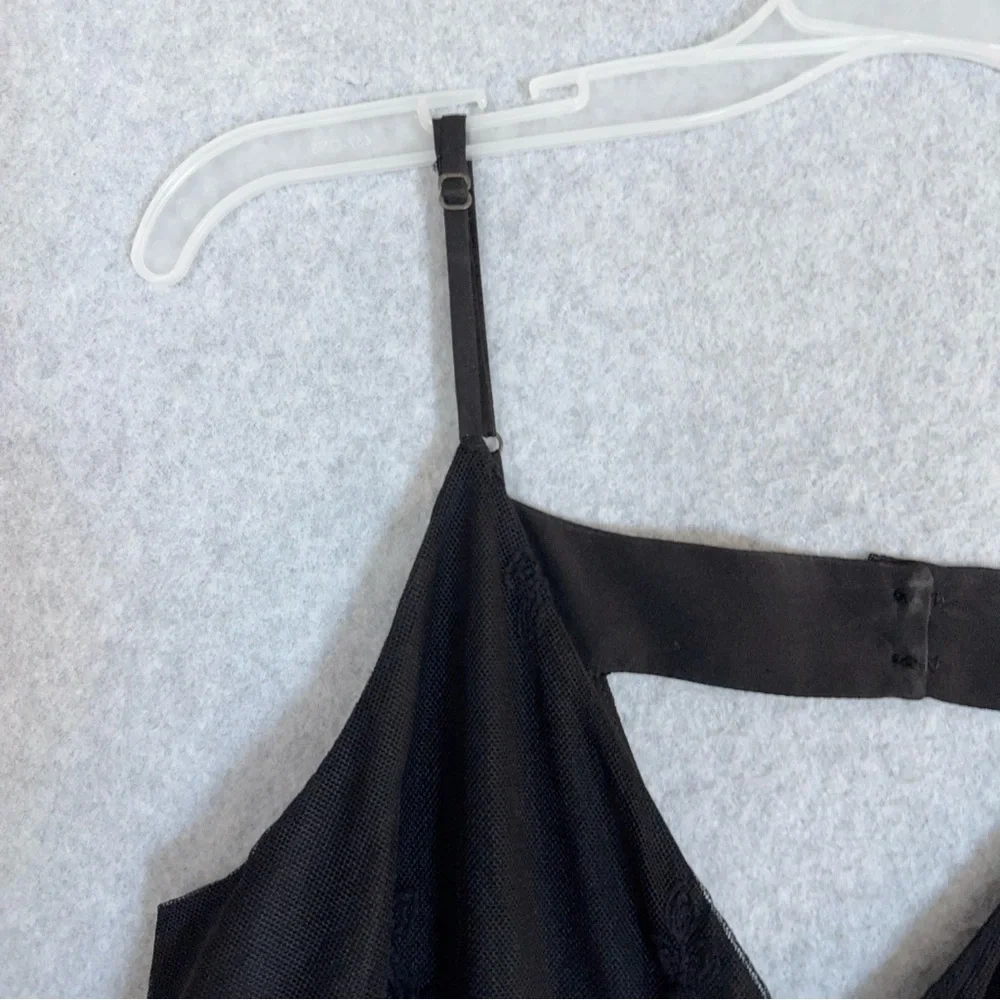 Chaser Romper Black Lace Size Small Spaghetti Straps Adjustable Cinch Waist NWT - Picture 6 of 16